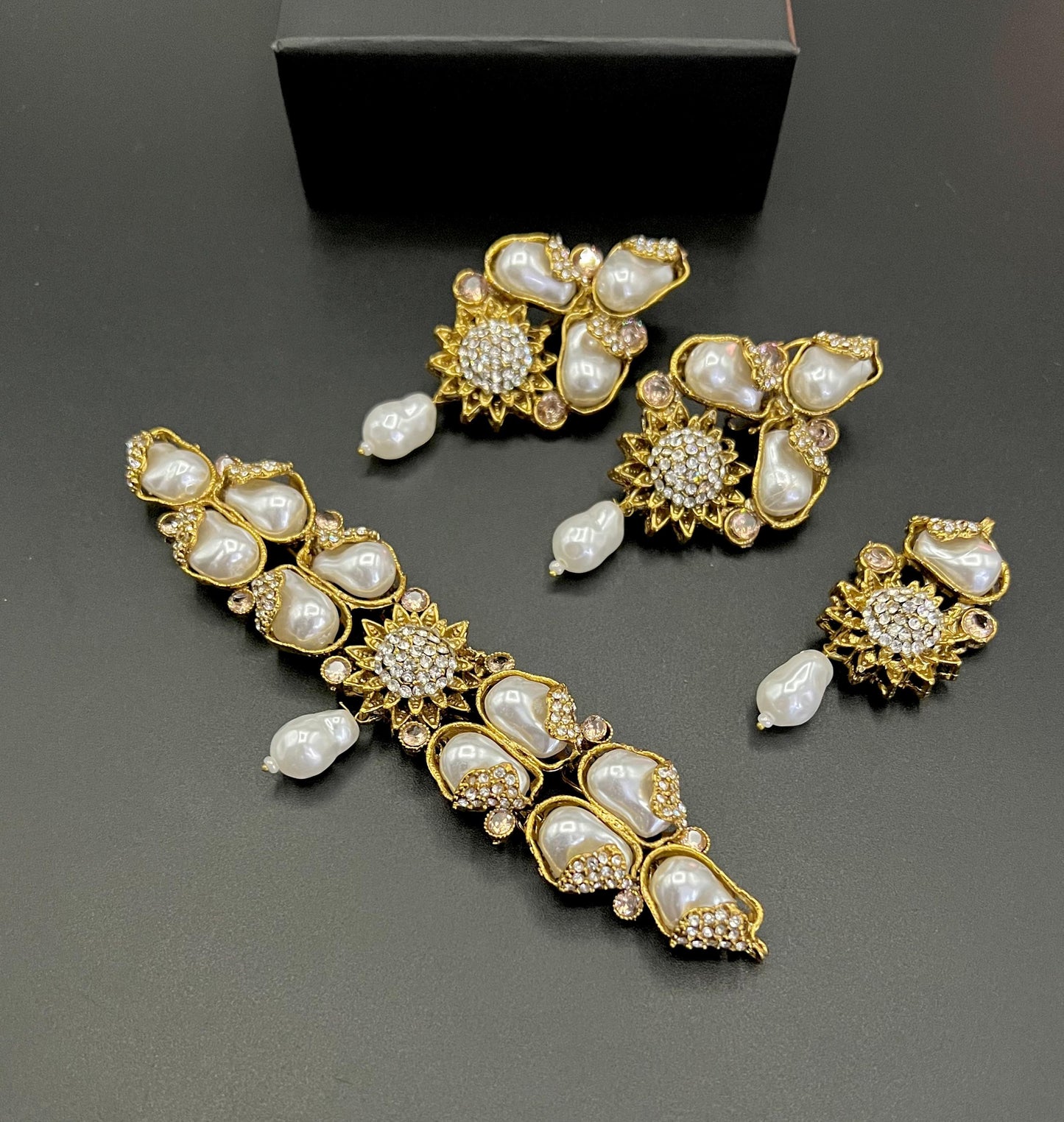 Blush Bloom Pearl & Crystal Jewelry Set