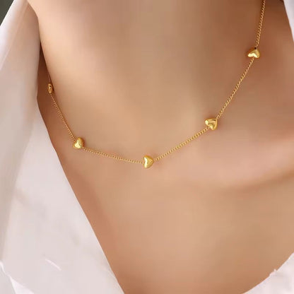 Romantic Gold Heart Chain Set – Perfect Gift for Her